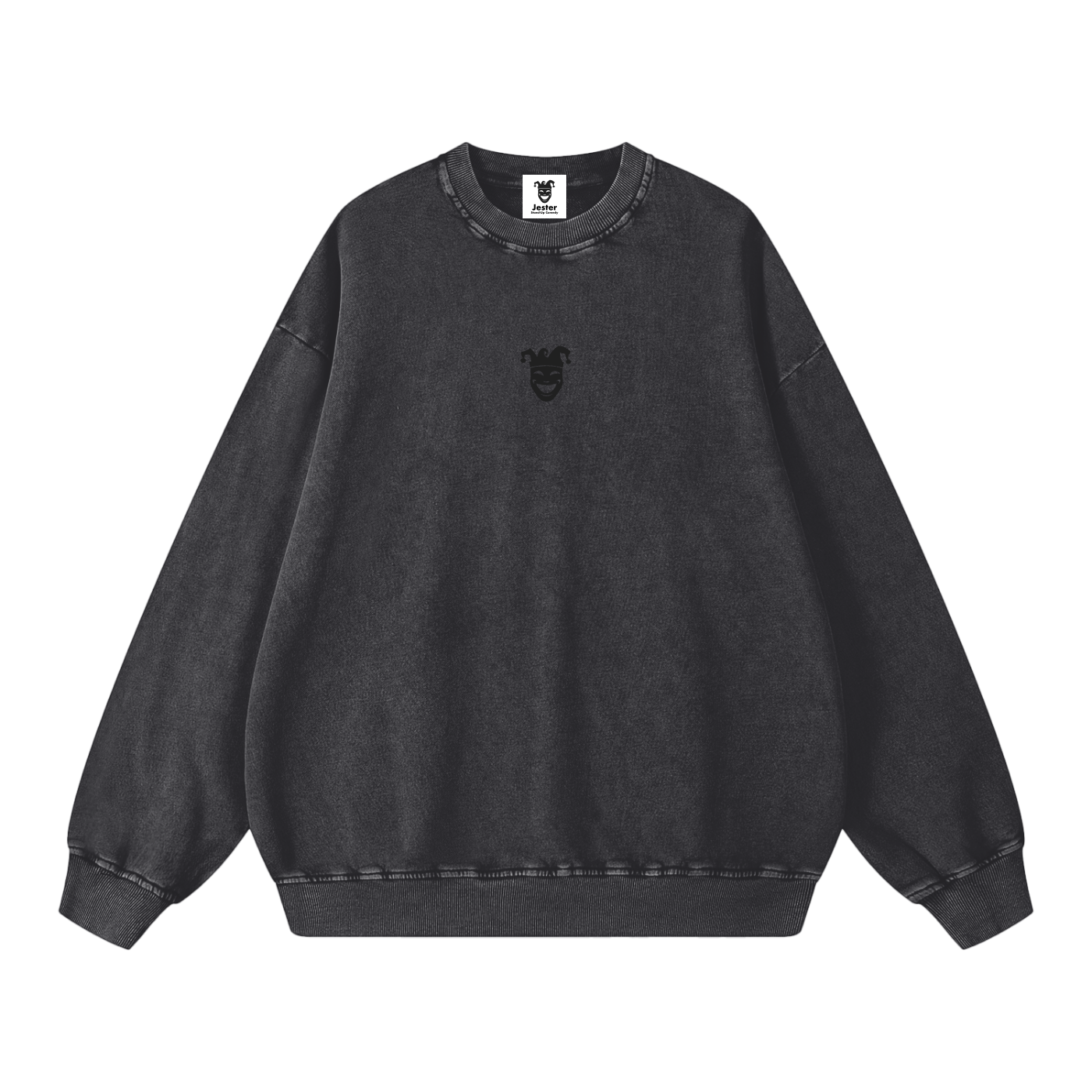 Jester Chest Logo Snow Washed Oversized Sweatshirt