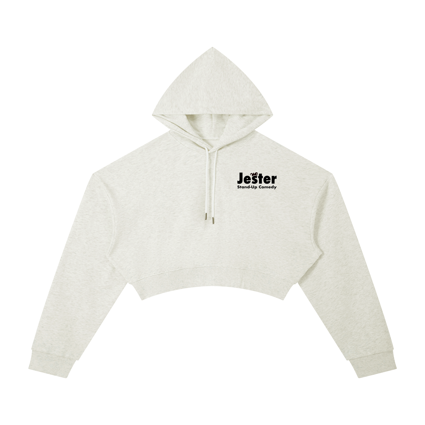 Jester Pocket Spell-Out Logo Essential Cropped Hoodie