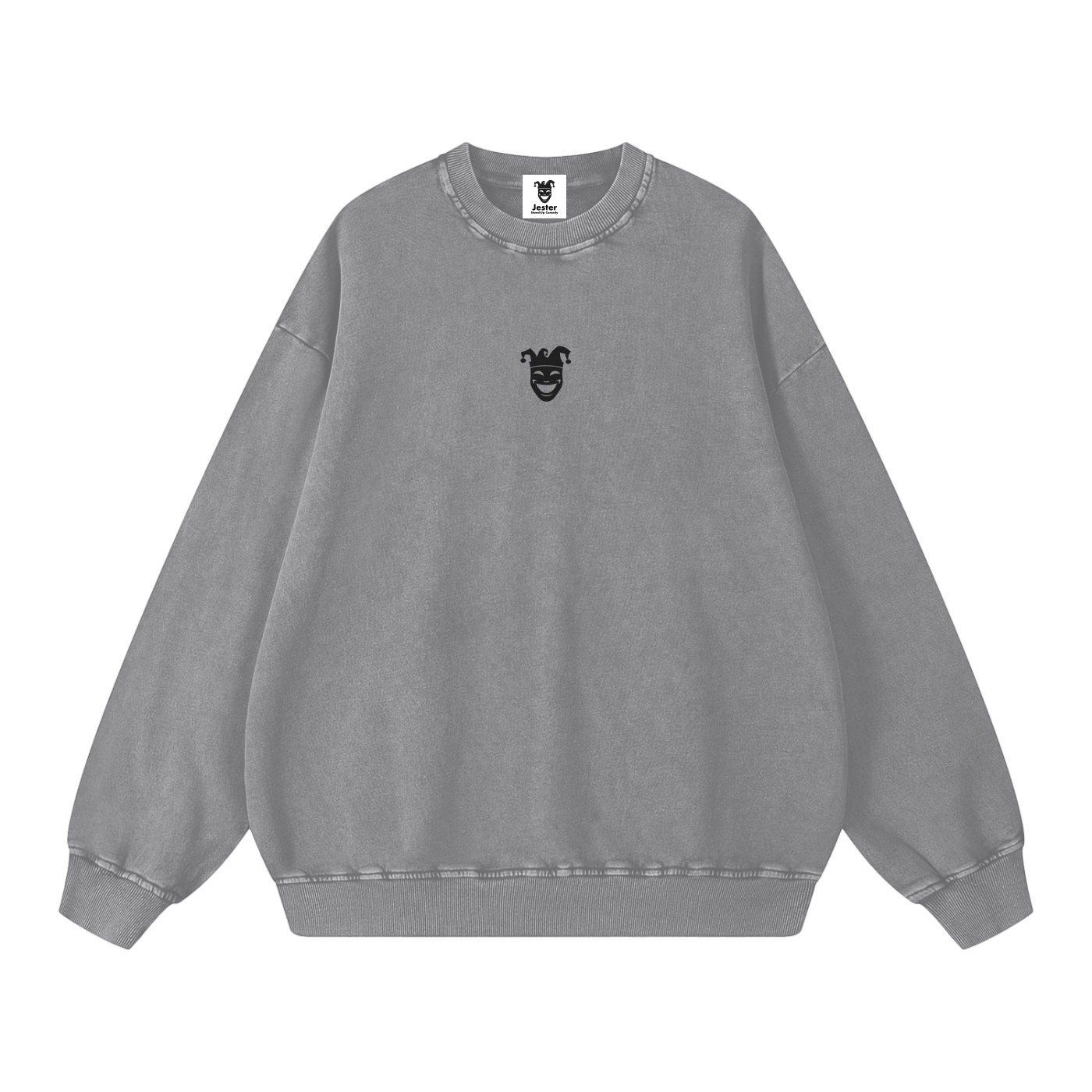 Jester Chest Logo Snow Washed Oversized Sweatshirt