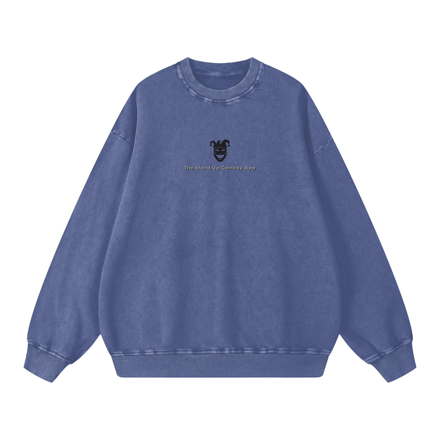 Jester Chest Logo w Text Snow Washed Oversized Sweatshirt