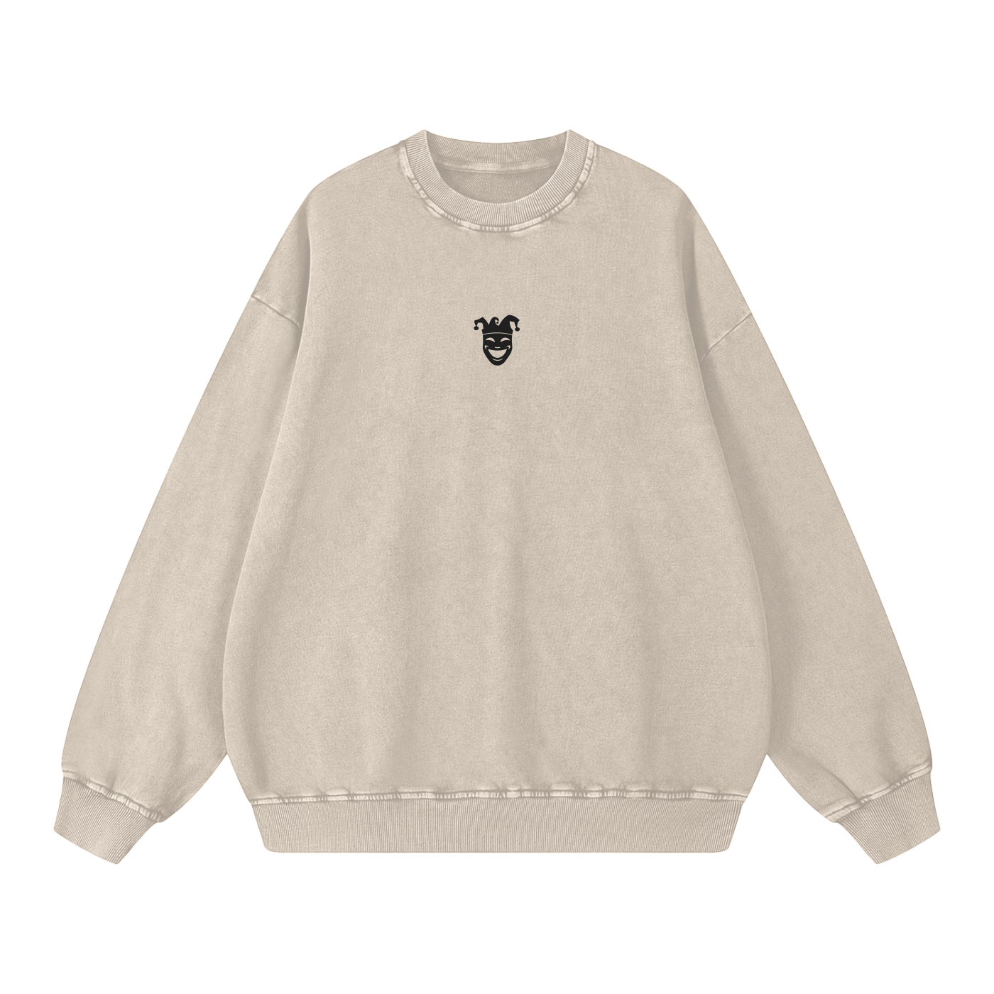Jester Chest Logo Snow Washed Oversized Sweatshirt