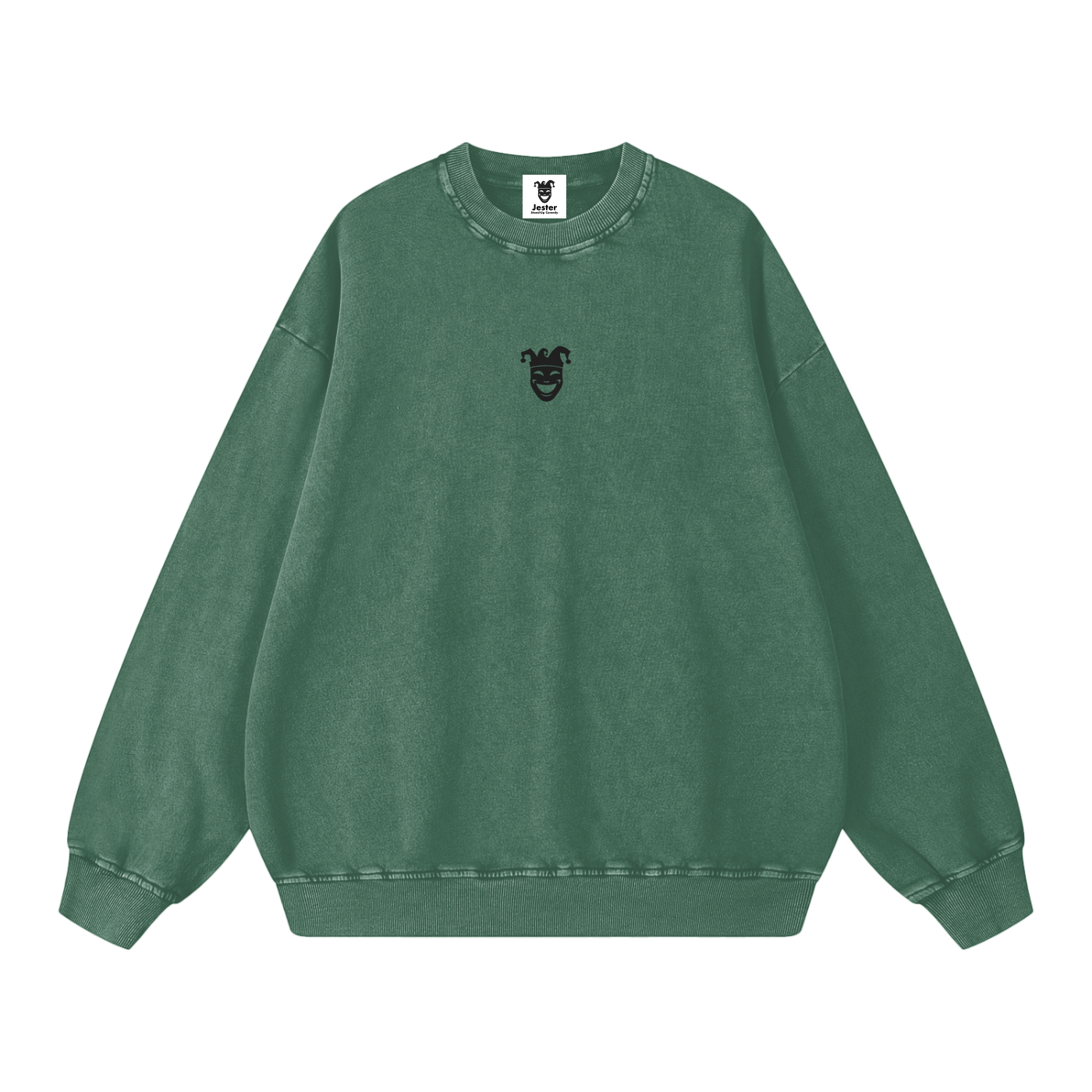 Jester Chest Logo Snow Washed Oversized Sweatshirt