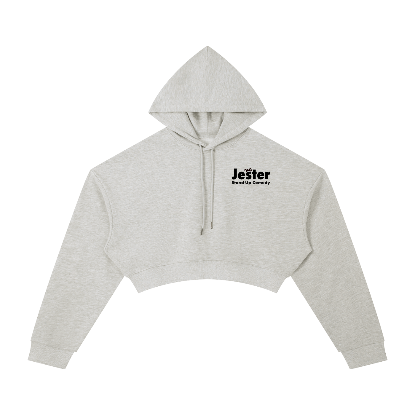 Jester Pocket Spell-Out Logo Essential Cropped Hoodie