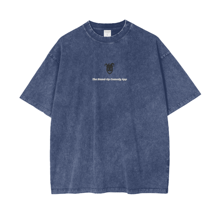 Jester Logo & Slogan 2 Acid Wash Oversize T-Shirt - 250 GSM