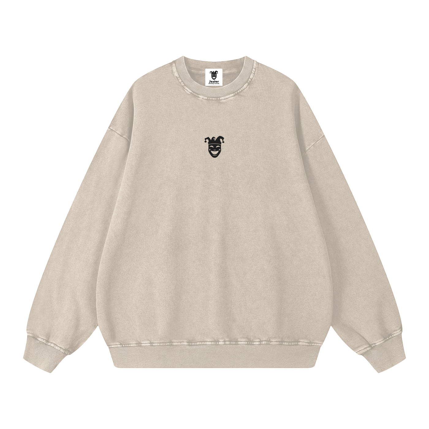 Jester Chest Logo Snow Washed Oversized Sweatshirt