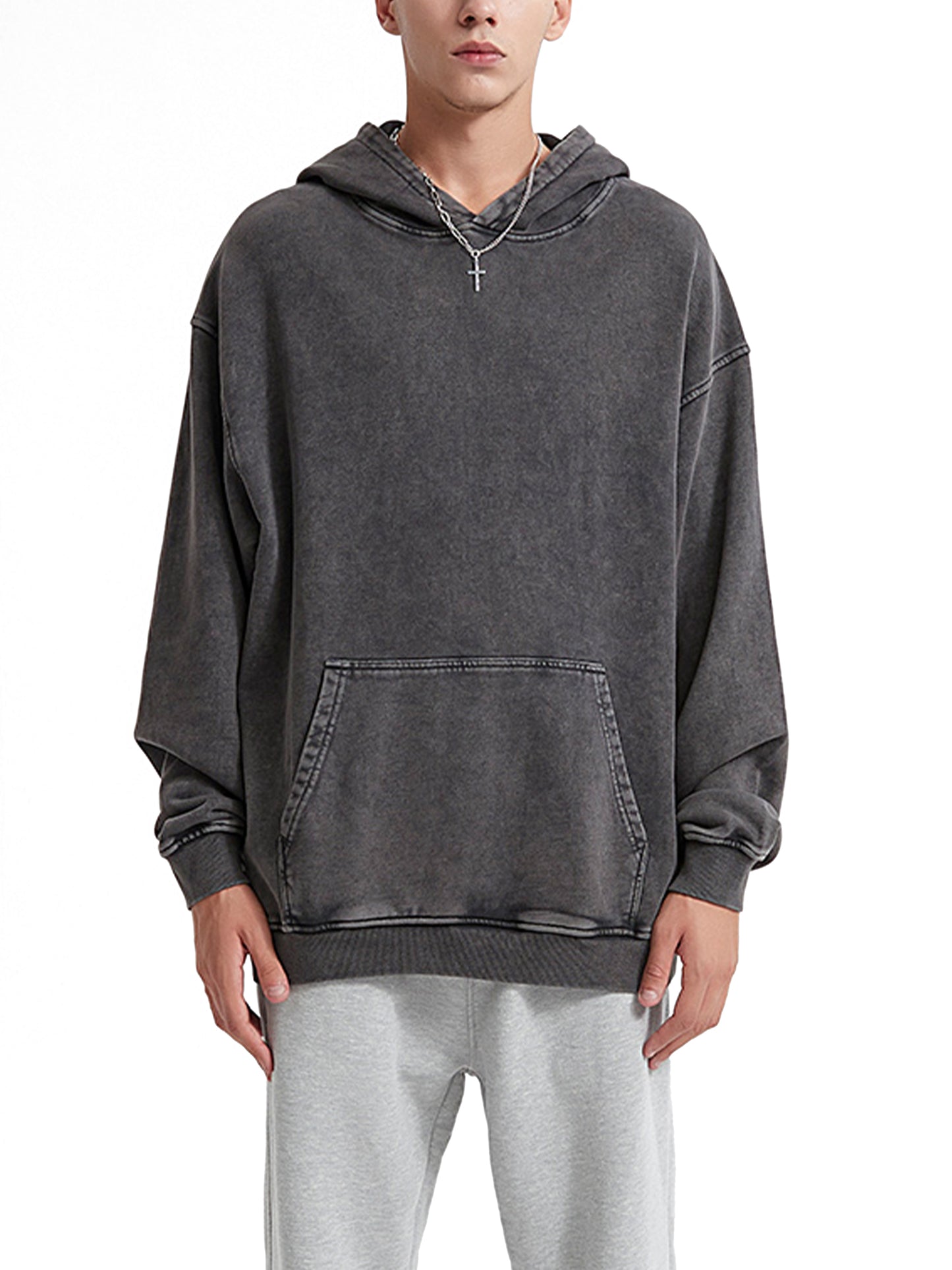 Jester Logo Acid Wash Oversize Hoodie - 420 GSM